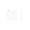 150x150mm (6x6") Sliding Grille Made of Sheet Steel, White Ventilation