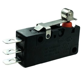 Snap Action Switch with Short Hinge Roller Lever by DTAIR Replacement for Omron D2VW-5L2A-1HS Microswitch 5A 250V 30VDC(SPDT)
