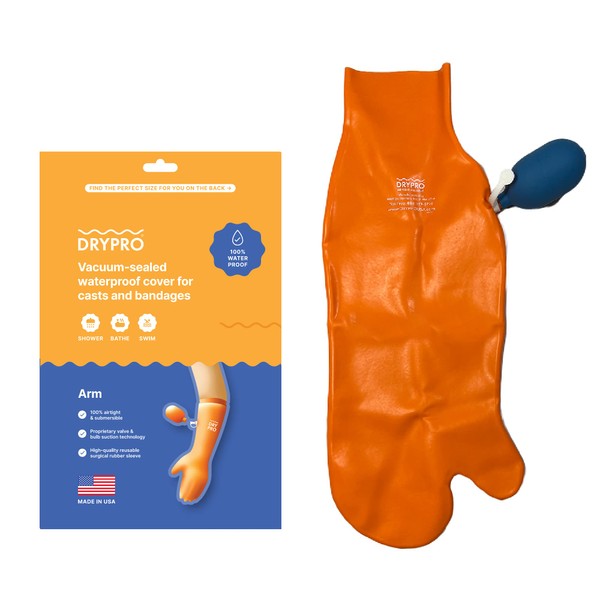 DRYPRO Waterproof Arm Cast Cover - Sized for both Kids and Adults - Ideal for the Bath Shower or Swimming - Large Half Arm – (HA-15)