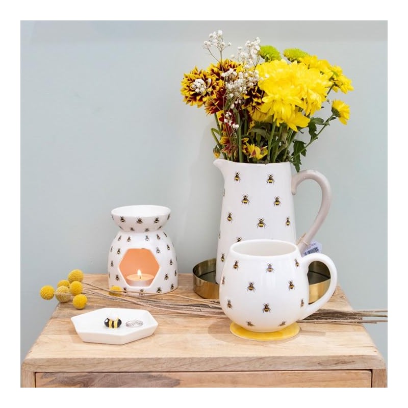 ZALE YARDLEY Flower Vase, Pitcher Vase, Ceramic Bee Flower Jug