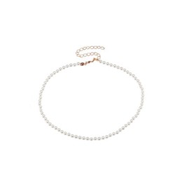 COLORFUL BLING Set Multi Size Pearl Chain Link Adjustable Pendant Choker Necklace Stacking for Women Jewelry Dainty Minimalist Bohemian Simple Layered Gifts-5mm