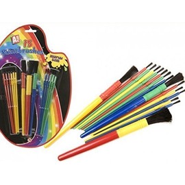 SET OF 15 ASSORTED SIZE KIDS PAINT BRUSHES children child brush paintbrushes