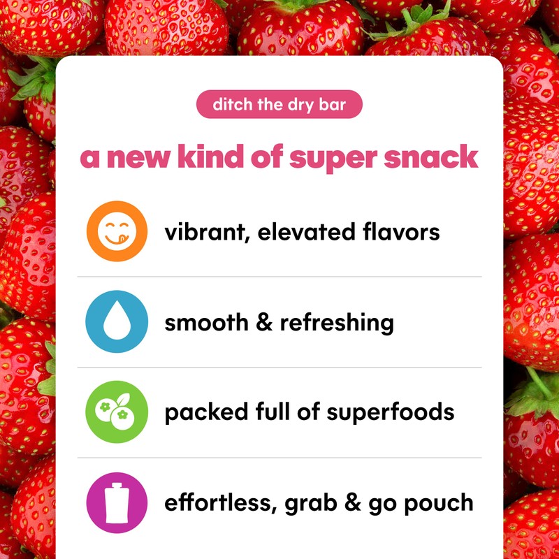 NOKA Organic Strawberry Banana Superfood Smoothie 4pk, 4.22 OZ