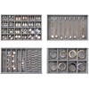 Velvet Jewelry Drawer Organizer Trays – Grey Stackable Jewelry Storage