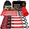 HACCOPLANET Ratchet Straps, 5280lb Break Strengeth, 1.6" Heavy Duty Ratchet