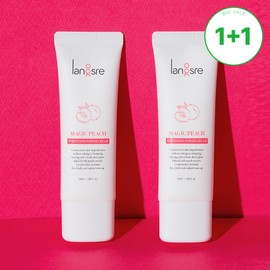 1+1 Lansret Magic Peach Whitening Fresh Face Glow Tone-up Whitening Cream 50ml / 1+1 랑스레 매직피치 화이트닝 쌩얼 민낯 광채 톤업 미백크림 50ml