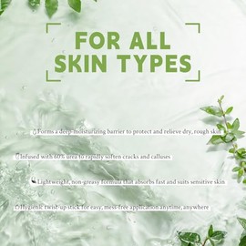 60% urea con 2% ácido salicílico para el cuidado de manos con aloe vera y árbol de té, crema de urea para pies secos agrietados, manos, talones, codos