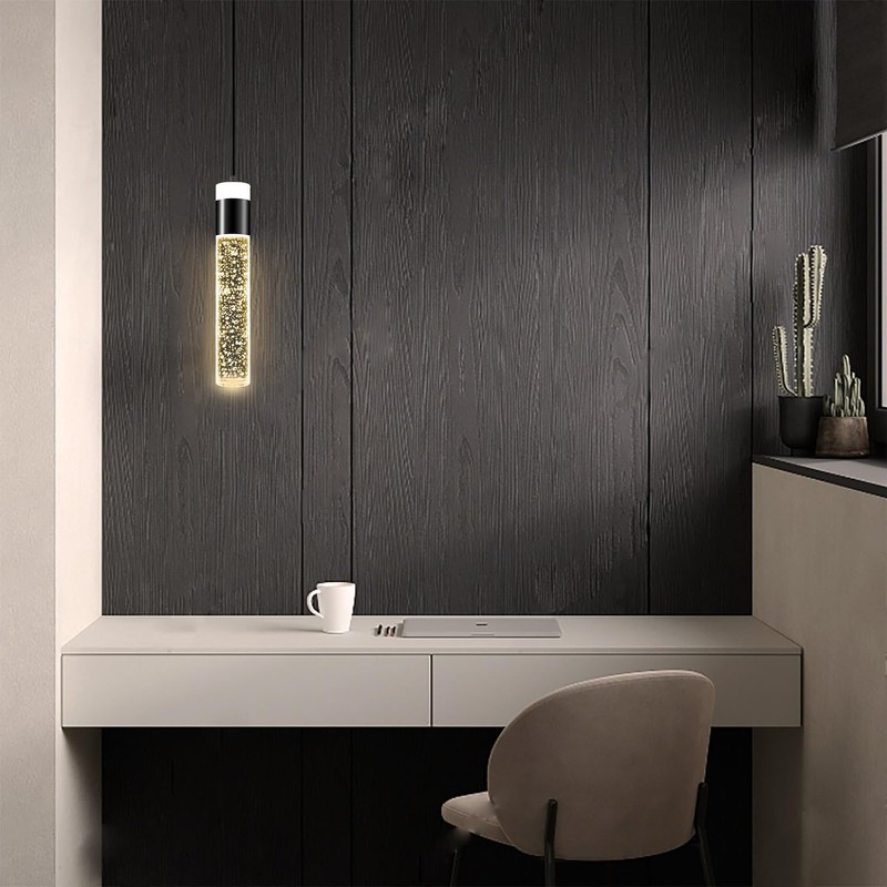 IDEQUY Modern Mini Crystal Pendant Light for Kitchen Island Bedroom