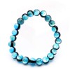 Gold Stone Luminous Hateruma Blue Firefly Glass Bracelet 0.3 inch