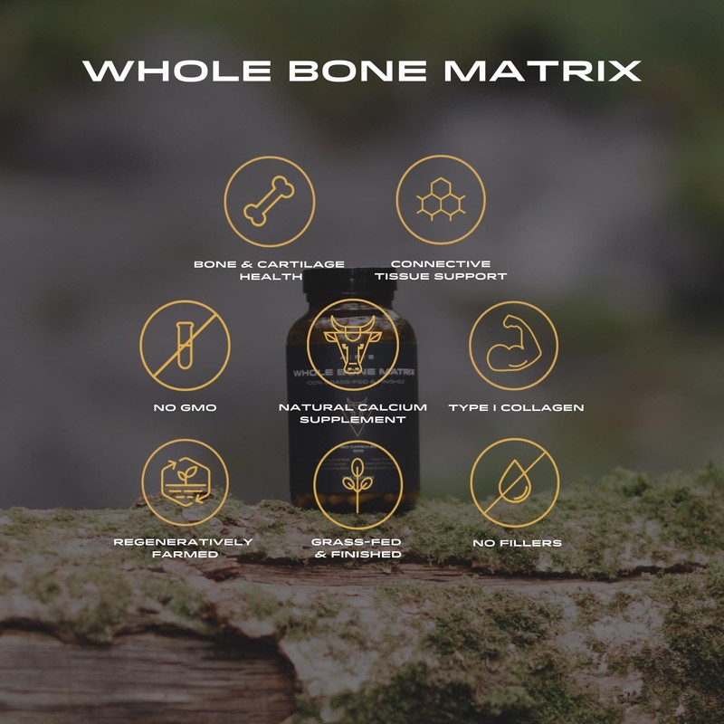 APE Nutrition Whole Bone Matrix Capsules - Natural Calcium &