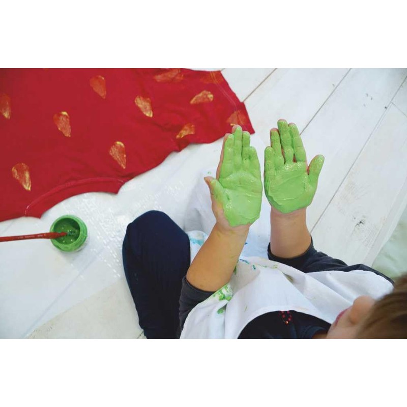 KREUL 28400 Mucki Fabric Finger Paint, Bright Water-based Paints for