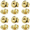 12PCS 925 Silver Earring Backs Replacements, 18K Gold Plated Hypoallergenic