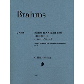 ブラームス: チェロ・ソナタ 第1番 ホ短調 Op.38/原典版/Schilde運指/Kanngiesser チェロ運指/Voss & Behr編/ヘンレ社/チェロとピアノ