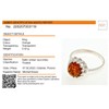 Sterling Silver and Baltic Honey Amber Ring "Megan" size: 8