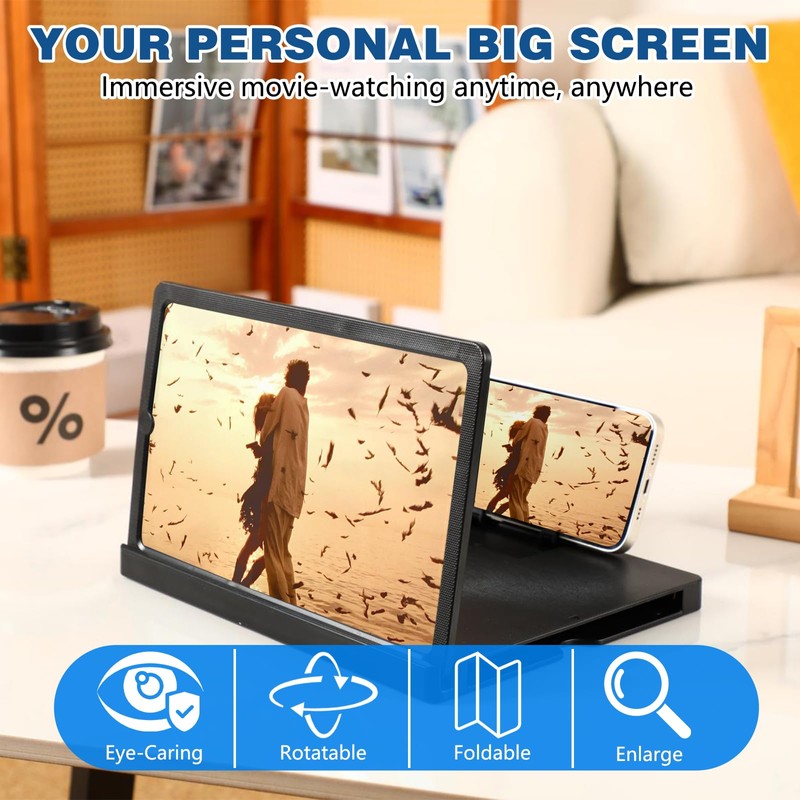 Big Screen Phone Magnifier, 2026 New 3D HD Screen Expander,