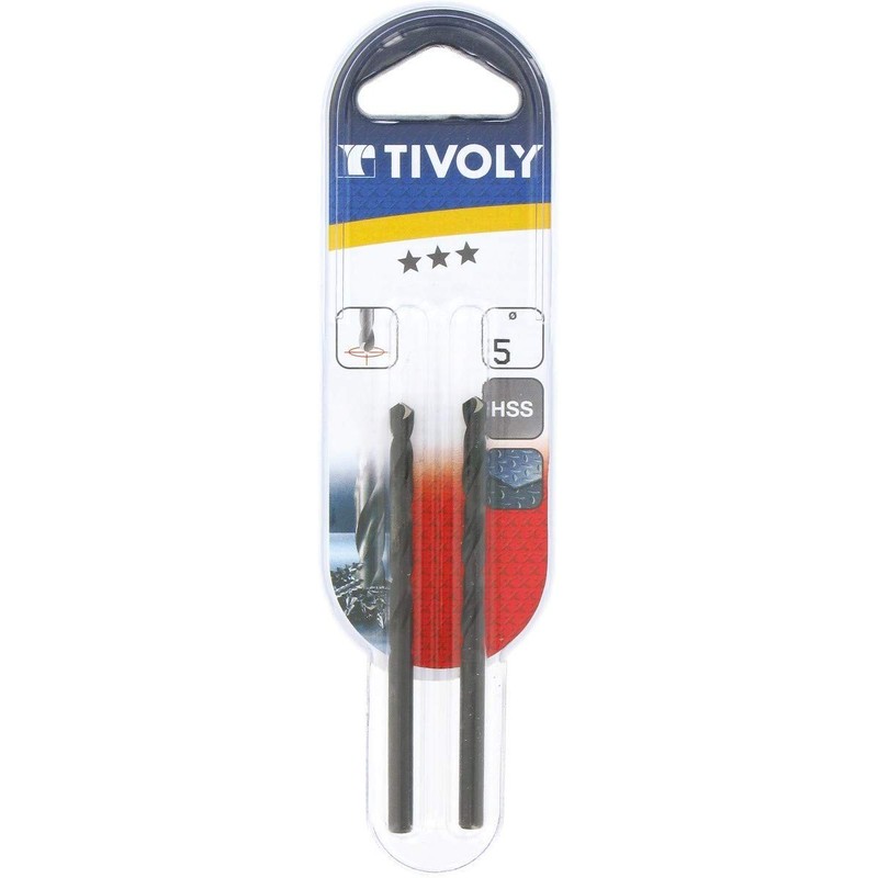 Tivoly 11436720200 2pcs TX HSS Metal Drill Bit Ø 2,0 mm