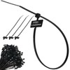 Marker & Labelling Cable Ties - Black & White, Strong