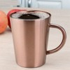 350ml Double Layer Stainless Steel Drinking Cup with Handle for