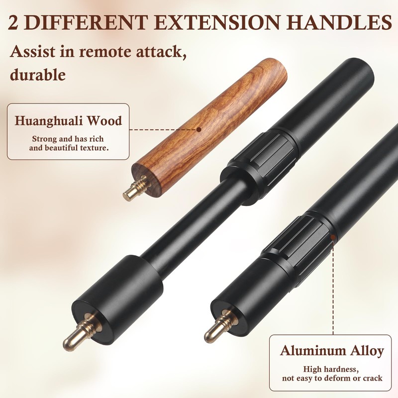 Kmise 3/4 Split Snooker Pool Cue, 57", 9mm Tips, 19,
