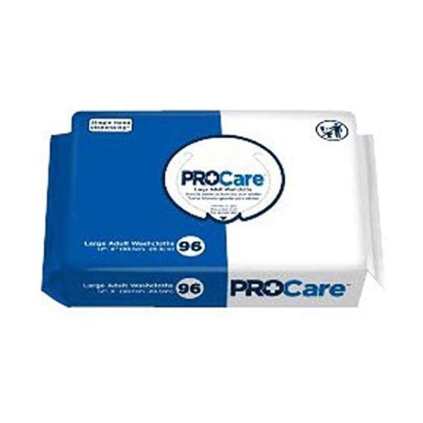 ProCare Personal Wipes - 96 Wet Wipes - Adult Disposable Washcloth Large - 8x12 inches (1 Pack of 96)