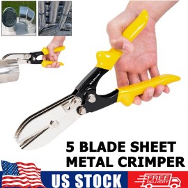 Winholder 5 Blade Crimper For Stove Pipe Duct HVAC Gutter Sheet Metal Crimping Hand Tool