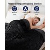Super Soft Luxury Fleece Sherpa Weighted Blanket 15 lbs for