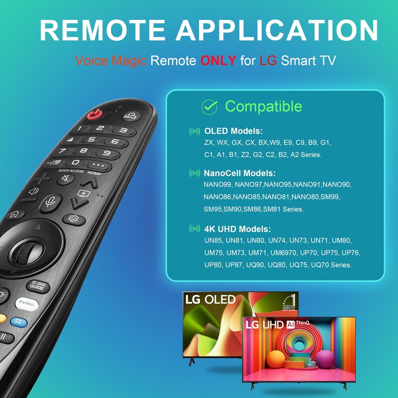 Magic Remote for LG UHD OLED QNED NanoCell Webos Smart