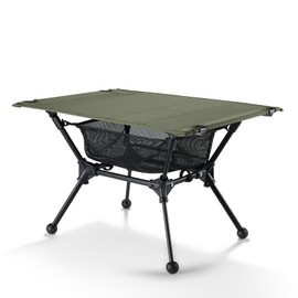 ONETIGRIS Dipper Camping Table, Lightweight Portable Folding Table with Mesh Storage Net, High/Low Options, Ideal for Camping, Hiking, Tailgating, Beach, Picnic, Travel, Backyard