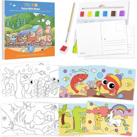 Funto Paint with Water Books, Paint and Postcards for Creative Kids with Emb...