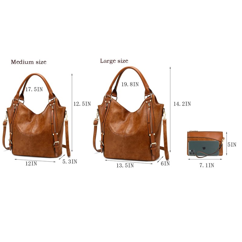 Women Tote Bag Handbags PU Leather Fashion Hobo Shoulder Bags