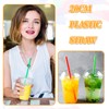 1000 Pcs Colorful Disposable Drinking Plastic Straws Bulk, Long Straight