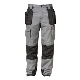 Caterpillar Men's Trademark Work Pants Built from Tough Canvas Fabric with Cargo Space, Classic Fit, Grey/Black, 54W x 32L