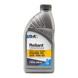 D-A LUBRICANT COMPANY 52106, Reliant Heavy Duty Engine Oil SAE 15W-40, CK-4, 1 Quart