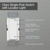 Lutron Claro 15 Amp Single-Pole Rocker Switch with Locator Light,