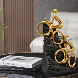 Juliahestia Mountain Bike Statue Bicyclist Gifts for Bicycle Enthusiasts Race Decorations Kinetic Desk Sculpture Sports Office Home Decor for Men Cycling Figurine
