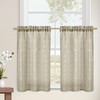 Boho Farmhouse - Cortinas de lino beige de pequeño nivel