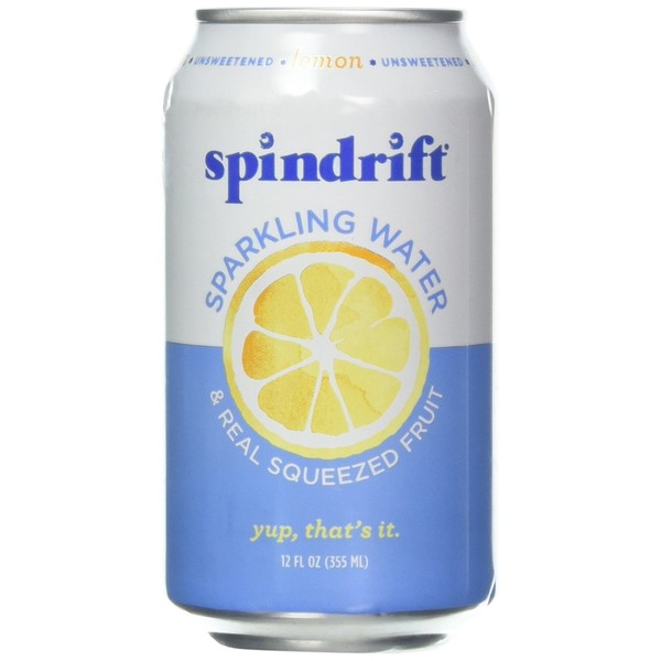 Spindrift Agua espumosa, limón, 12 fl oz