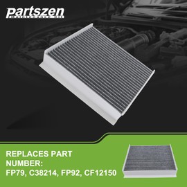 partszen Cabin Air Filter Fit for Ford Expedition 2018-2024 F150 Pick up F250 F350 F450 2015-2024 for Lincoln Navigator 2018-2023 Replaces FP92 FP79 CAF1953P FL3Z19N619A