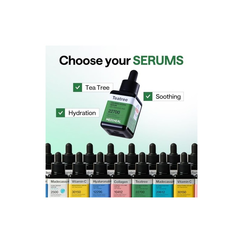 MEDIHEAL Teatree Calming Serum - Soothing & Moisturizing Care. Hyaluronic
