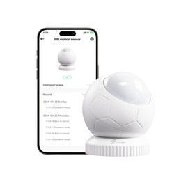 Loocam PIR Motion Sensor Alarm Indoor, Loocam Hub Required, Not Support Hubs from Other Brands, Magnetic Zigbee Smart Wireless Motion Detector Alarm for Home Shop Shed, 360° Mount, APP Notification