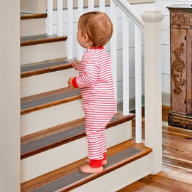 Meoarcx Clear Stair Treads Non Slip, 2 Inch x 16 Feet Anti Slip Strips Indoor Outdoor, Waterproof Grip Tape for Stairs, Bathroom, Bathtub, PEVA Safe for Elders, Kids, Pets, Grey