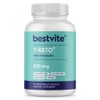 BESTVITE 7-Keto 100mg DHEA (60 Vegetarian Capsules) - No Stearates
