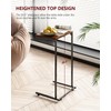 Vantic C Shaped End Table, Small Side Table for Couch