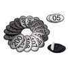 NanTun 100 Sets ABS Engraved Silver Oval Table Numbers Locker