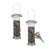 Relaxdays Bird Feeder Set of 2 for Peanuts, Mealworms, for