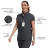 Kitmaz Medical Scrub Set For Women - Modern Mandarin Collar