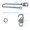 Ahiller Wallet Chain with Clasp [Double Lock Design with Tungsten