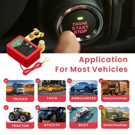 Kill Switch for Car,12V 240A Remote Battery Disconnect Switch Smart Voltage, Car Kill Switches Anti Theft, Prevent Battery Drain, Remote Battery Kill Switch for Car, Truck, RV NS Blue