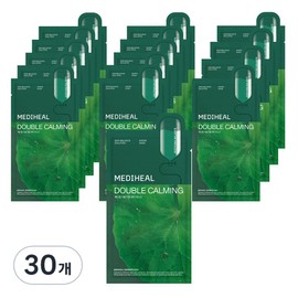 Mediheal Double Calming Water Mask 20ml, 1 pack, 30 pieces / 메디힐 더블 카밍 워터 마스크 20ml, 1개입, 30개