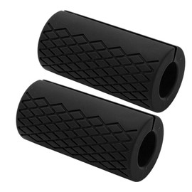 Empuñaduras Gruesas para Mancuernas, 1 par de Empuñaduras para Barra de Pesas Antideslizantes Fat Gripz para Levantamiento de Pesas Ejercicio Físico para Constructor de Músculos (Negro)